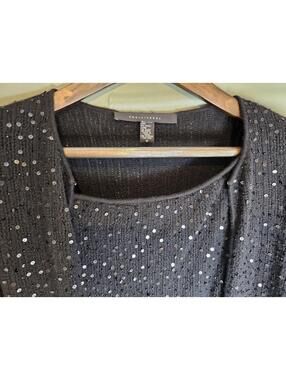 Shelli Segal Top & Cardigan Set Black Womens Size M